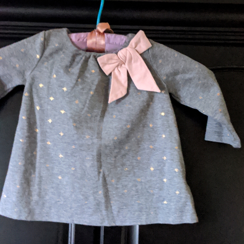 🌺12 months, Catherine Malandrino Mini, pink and grey dress